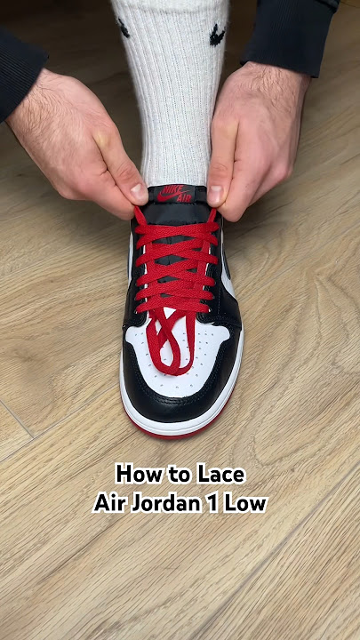 How to Lace Air Jordan 1 Low OG! (Reverse Lacing Method) 🤯🔥 #asmr #sneakers #jordans