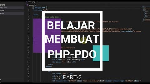 PHP PDO PART 2