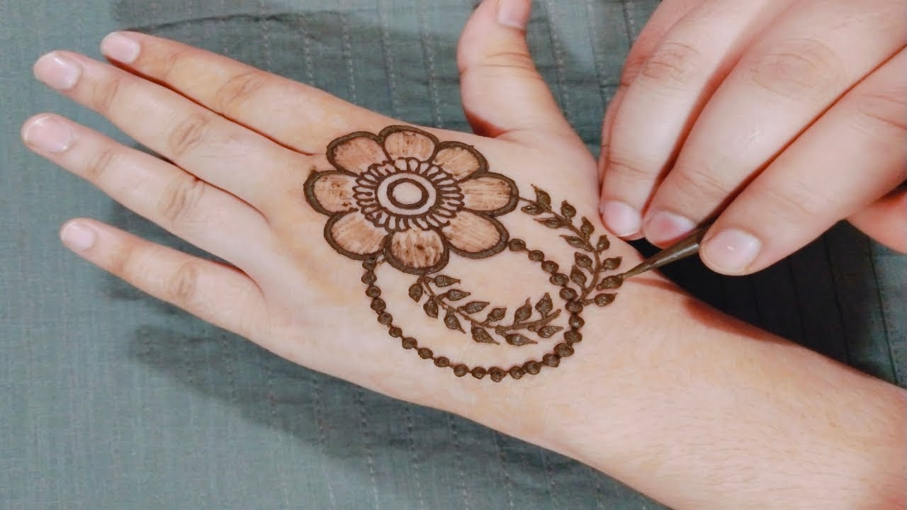 Easy Beautiful Mehndi Design for Back Hand | Simple Mehndi Design for ...