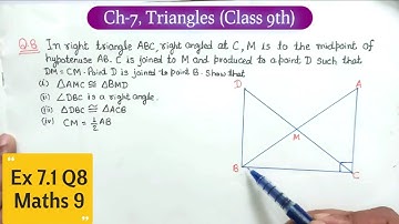 Ex 7.1 Q8 class 9 maths NCERT | Class 9th Maths chapter 7 Triangles exercise 7.1 Question Number 8