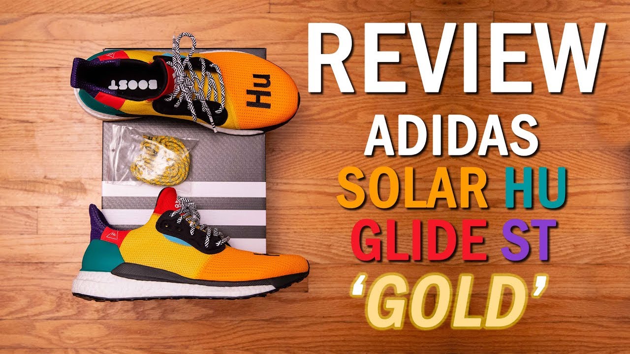 A NEW Human Race Model || Solar Glide 'Gold' by Pharrell Williams Review and On Feet - YouTube