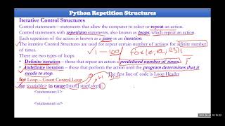 011 Python  Iterative Control Structures