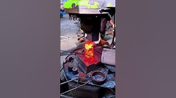 Inside the forging factory 🔥 Red-Hot Bearing Forging Process – From Steel Block to Precision Ring
