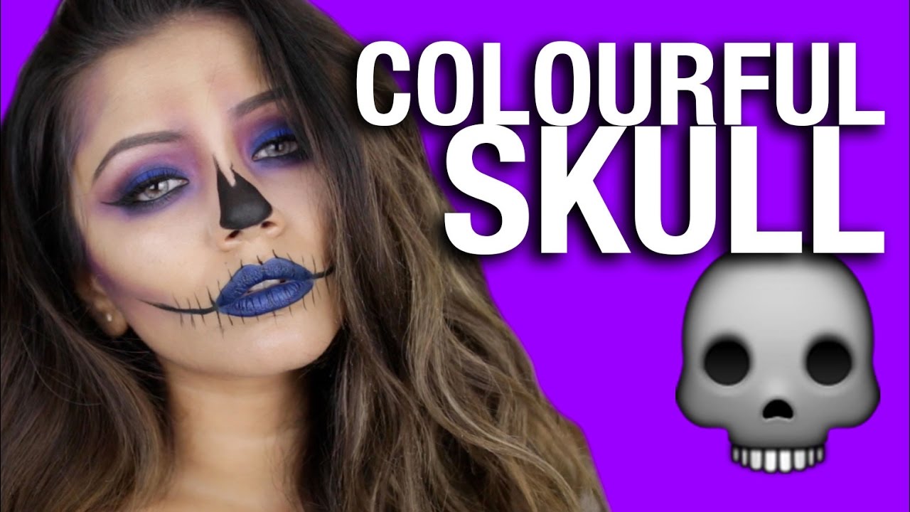 Colourful HALLOWEEN Skull Makeup Tutorial YouTube