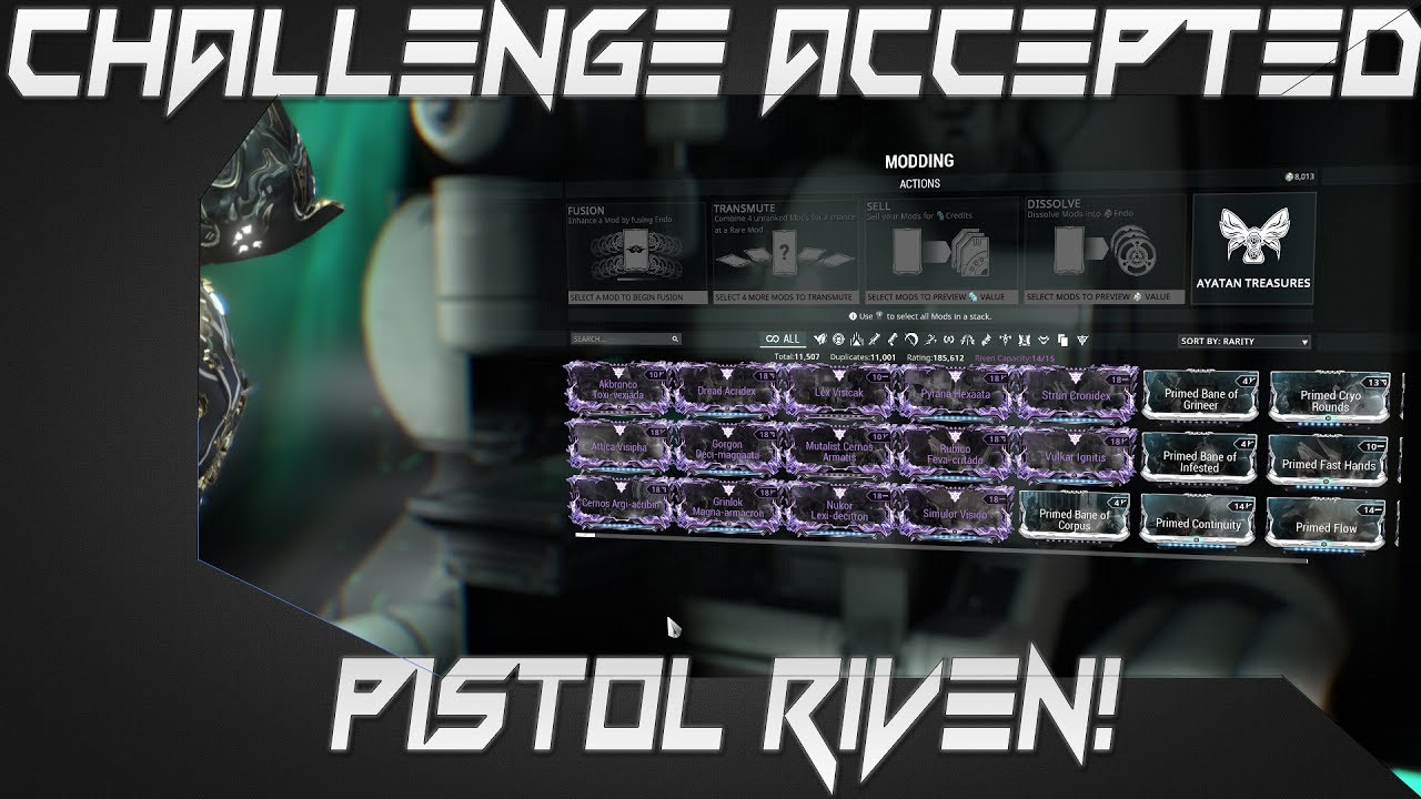 Warframe: Pistol Riven Mod: stealth kills (challenge Accepted)