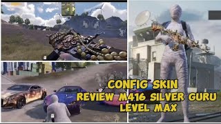 REVIEW SKIN M416 SILVER GURU MAX+SPORT CAR PUBGMOBILE||TERBARU 3.2