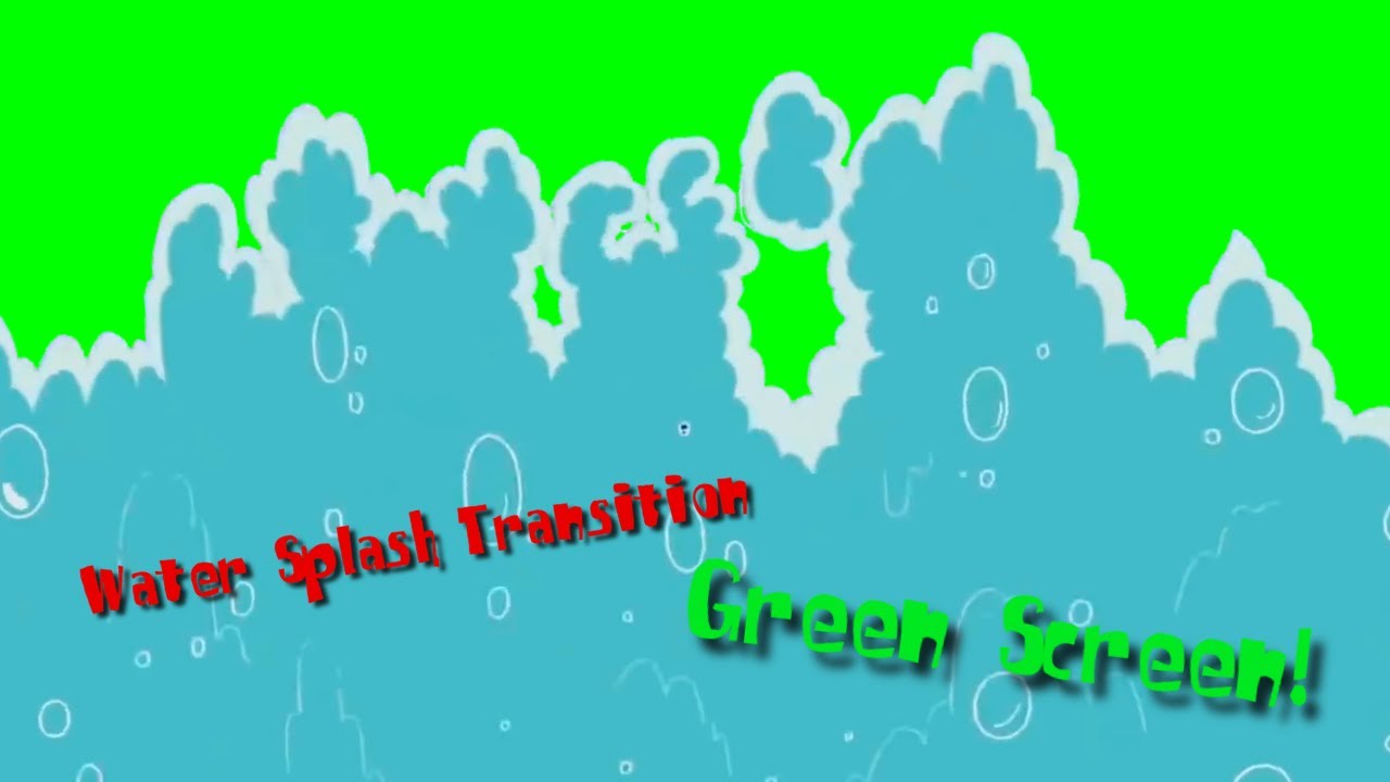 SpongeBob SquarePants 43 Water Splash Transition (Green Screen