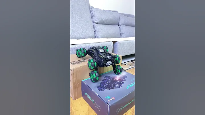 Cool 8 wheel remote control car with exhaust, can climb stairs, fun!