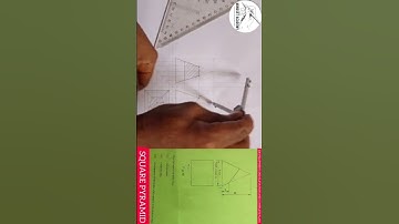 Front Elevation, End view and development of a square base pyramid