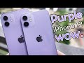 Purple iPhone 12 & 12 Mini Unboxing, Cases, & Size Comparison!