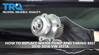 How to Replace Water Pump and Timing Belt 2011-2018 Volkswagen Jetta Timing Belt Water Pump Replacement On 2011 Jetta 2 0l