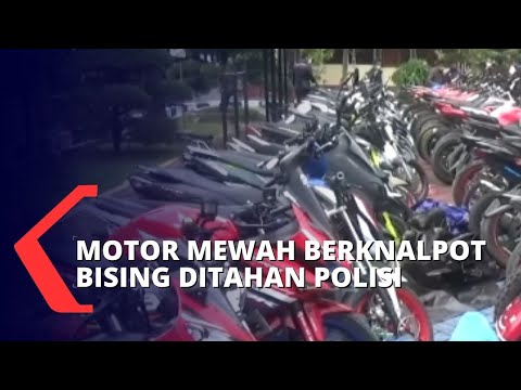 Jelang Malam Pergantian Tahun Baru, Polres Sumenep Amankan 68 Motor Mewah dengan Knalpot Brong!