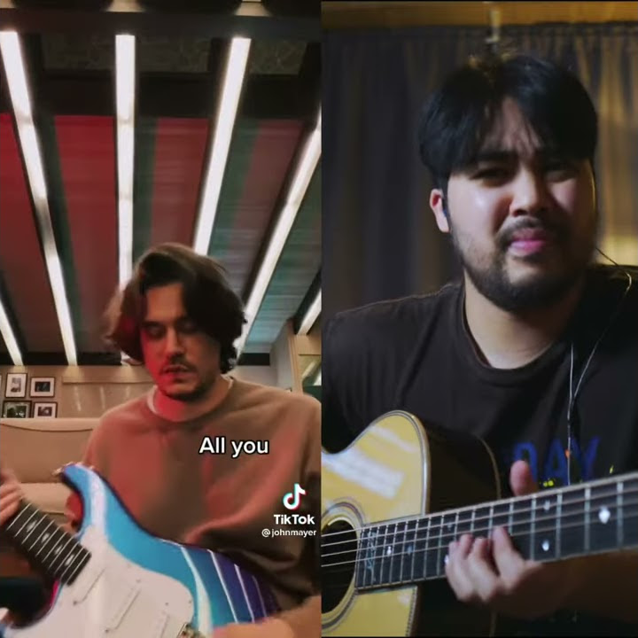 TikTok jamming with John Mayer on an acoustic guitar #shorts
