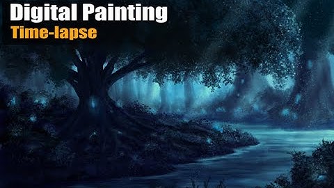 Landscape Digital Painting Speedpaint Time-lapse "Crystal Wood" (Krita)