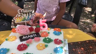 Kejutan Kue Ulang Tahun Shanti ke 5 - Surprise Birthday Cake