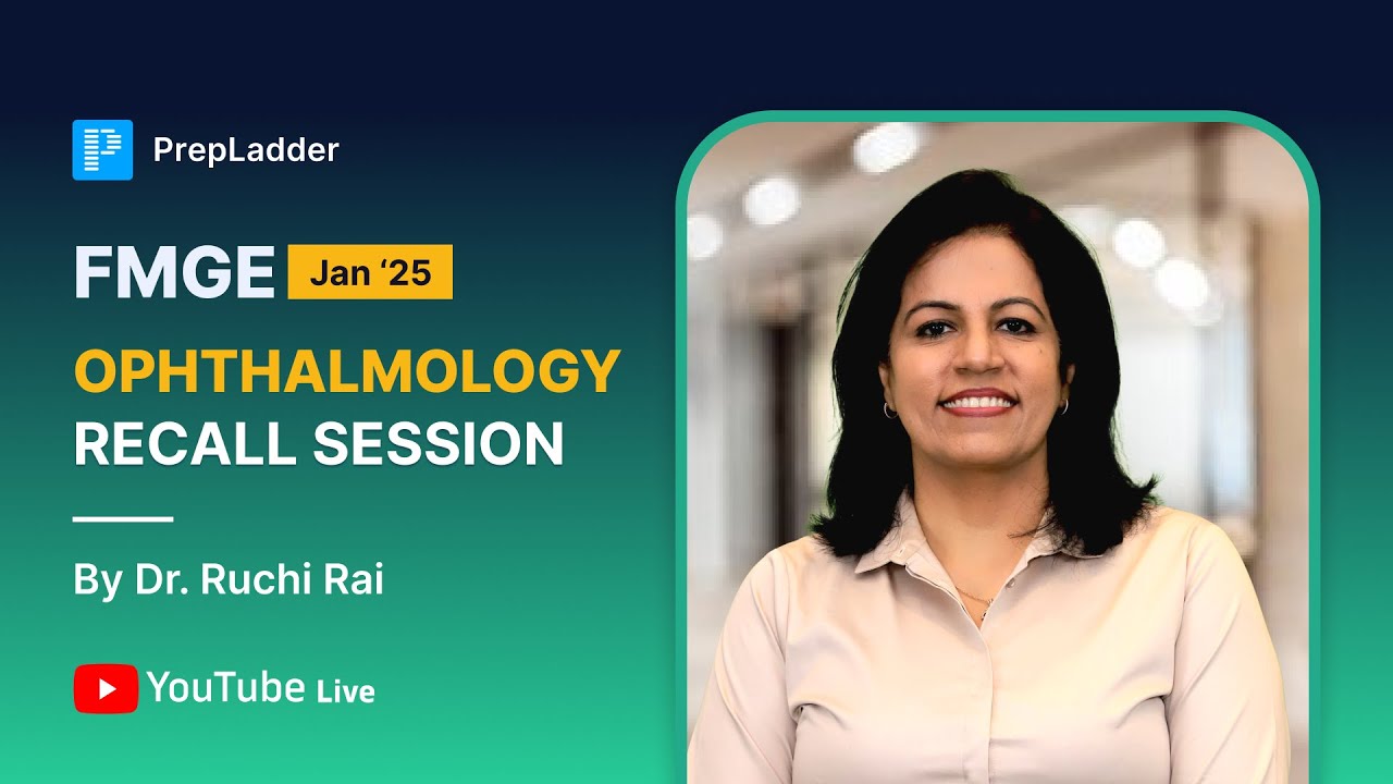 FMGE Jan '25 Ophthalmology Recall by Dr. Ruchi Rai🔍