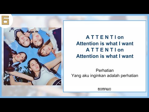 Newjeans - Attention Easy LyricsIndo Sub By Gomawo