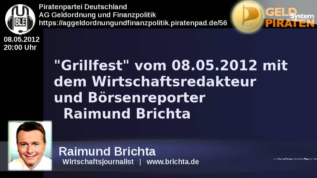 Raimund Brichta im Mumble. Podiumsgespräch mit den Geldsystempiraten, 8. Mai 2012