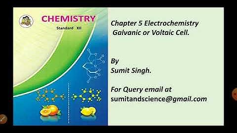 Galvanic or voltaic cell, chapter 5 Electrochemistry Hsc Chemistry