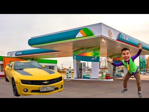 Mr. Joe in Gas Stations on Chevrolet Camaro without Petrol Challenges 13+