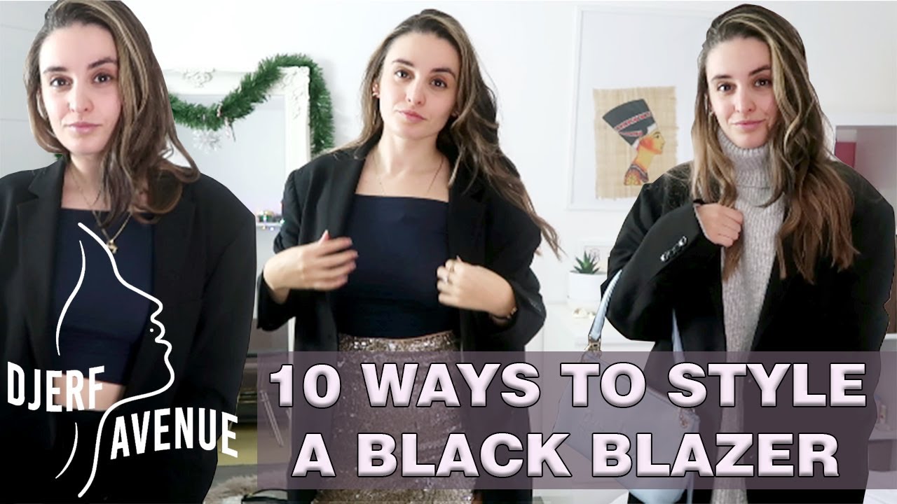 DJERF AVENUE - 10 Ways to Style THE FOREVER BLAZER (black suit) - Black Blazer Lookbook