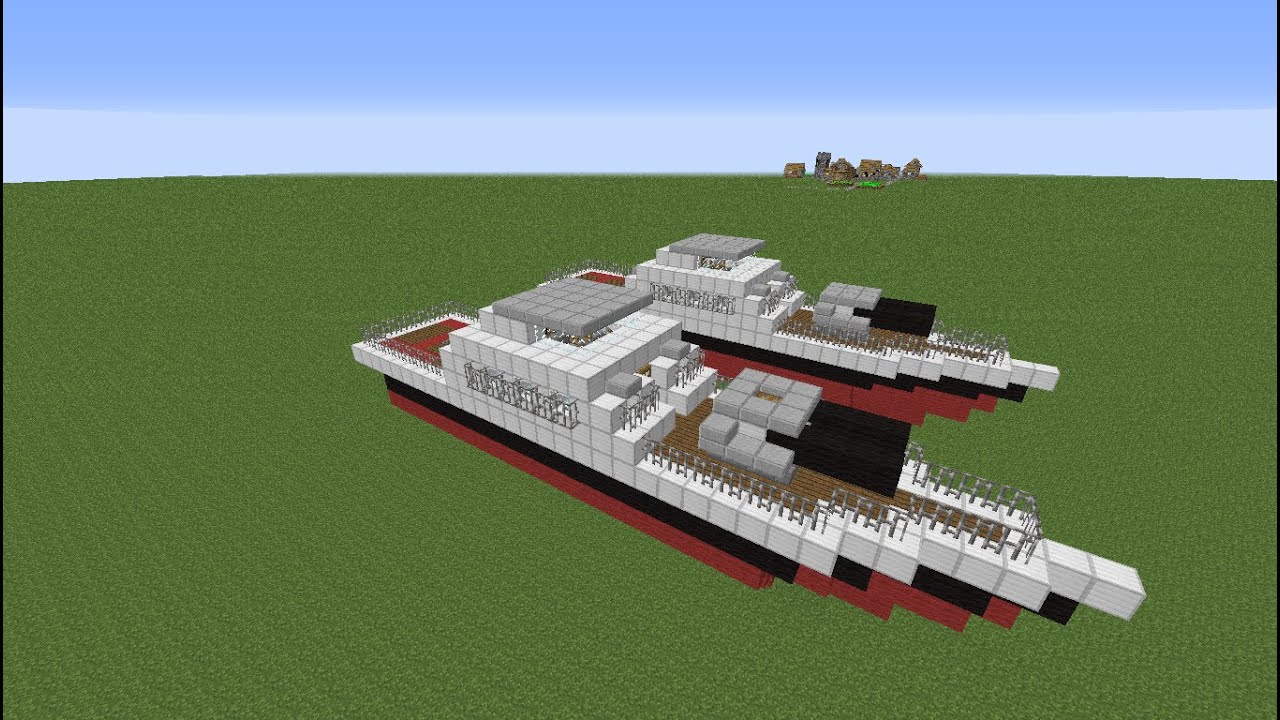 Minecraft | TUTO commennt faire un bateau de guerre (l'interieure) #2