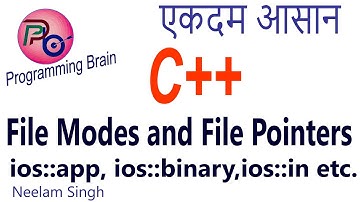 File Mode Parameters(ios::ate) and File Pointers (seekg,etc)in C++ with Example by Programming Brain