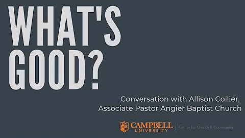 What's Good? with Allison Collier