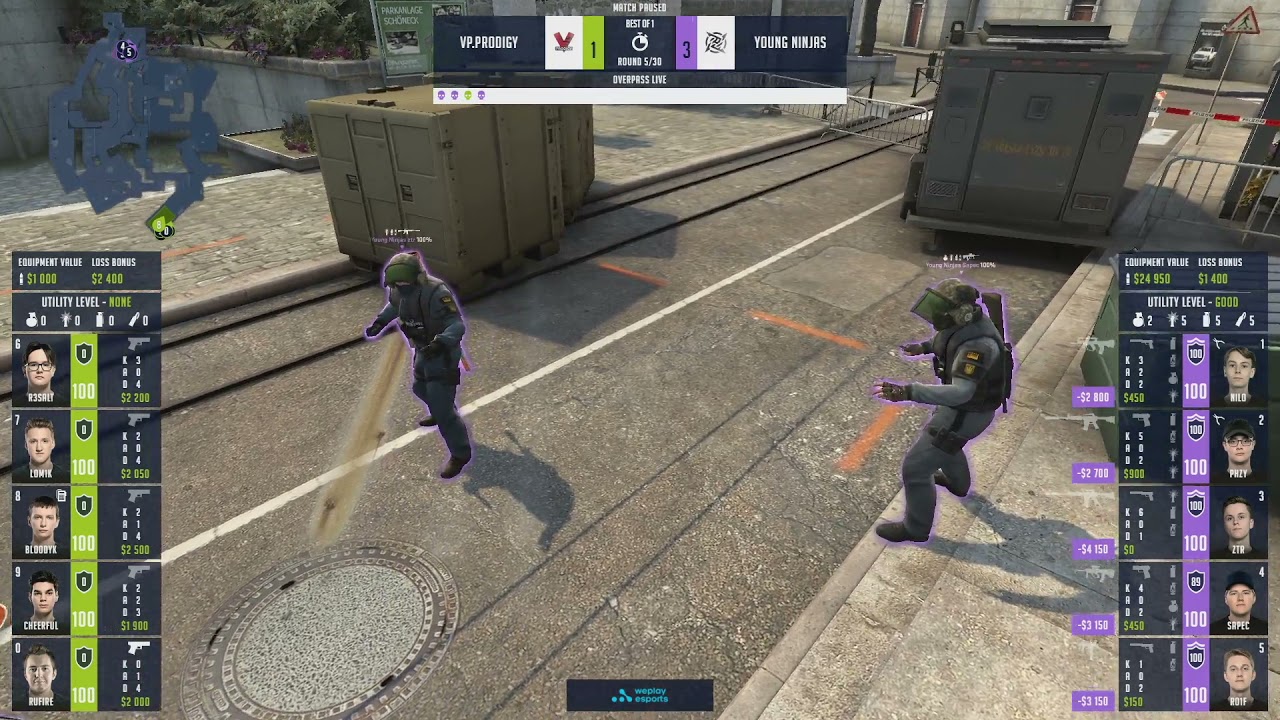 [RUSSIAN] VP.PRODIGY VS YOUNG NINJAS | OVERPASS | WEPLAY ACADEMY LEAGUE SEASON 1