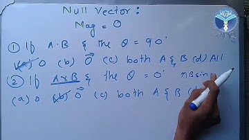 Null vector and its  related ETEA MCQs by ACA