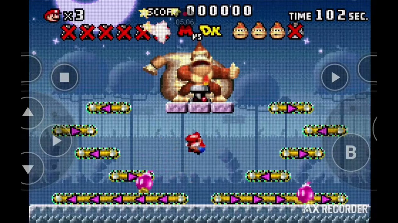 Juegando al mario versus D.K