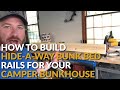 How to build hideaway bunk bed rails for your camper bunkhouse  jayco 32b.s