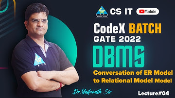 #04 Conversation of ER Model to Relational Model | DBMS By Pathak Sir | CS/IT | GATE 2022