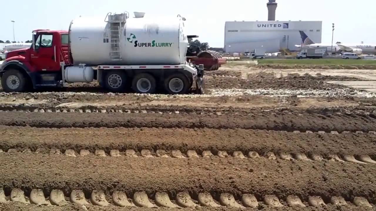 Cement-Fly Ash Slurry Application (Soil Stabiliz'n) - YouTube