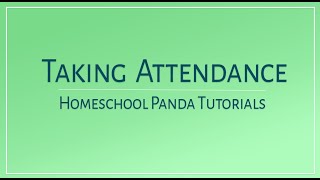 How do you use the attendance feature in Homeschool Panda? screenshot 4