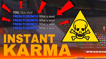 TOXIC ROCKET LEAGUE PLAYER GETS INSTANT KARMA (FUNNY)