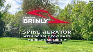 Brinly 40" Tow-Behind Spike Aerator. Double Tow Bars Model: SA2-40BH-P