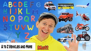 a to z vehicles and other things alphabet transport dream english kids