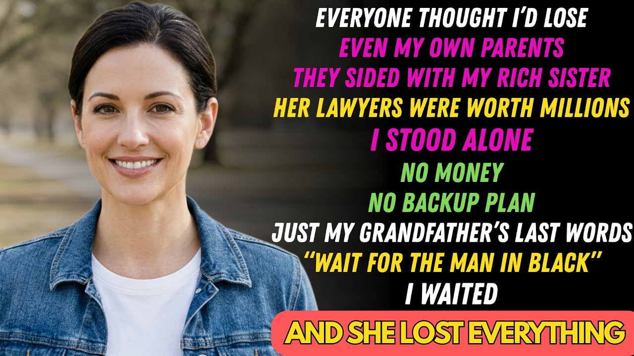 My Rich Sister Tried to Steal My Inheritance in Court—Then a Stranger in Black Appeared and...