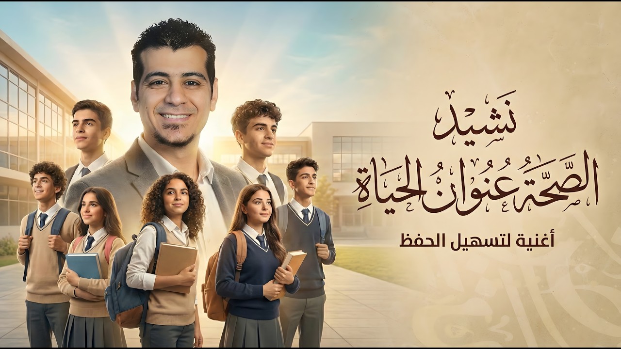 نشيد الصحة عنوان الحياة | الصف الخامس الابتدائي | أغنية لتسهيل الحفظ | المنهج الجديد