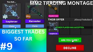 MM2 TRADING MONTAGE #7 (GOT HARVESTER & BAT!) 