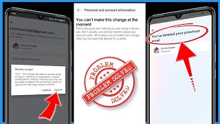 Fix Facebook Email Remove problem You Cant make this change at the Moment | Facebook email delete