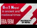 Histrocity of Nepal | History | BBA | BBM | Nepal in Ancient and medieval times