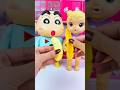ASMR Unboxing Shin Chan & Minnie Mouse Banana Corn Toy | Satisfying Miniature Kitchen Set #Shorts