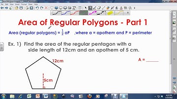 Area of Regular Polygons (Part 1)