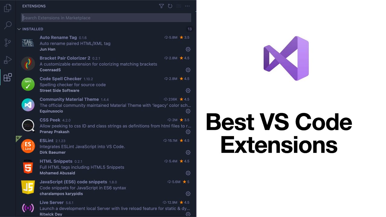 Best extensions. Vs code Extensions.