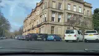 Driving in Glasgow - Anderston to Dowanhill via Park Circus - March 2021
