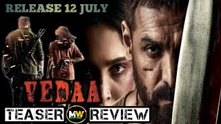 Vedaa Teaser Review | Action, Thriller | 12 July #teaser #movie #trailer #youtube