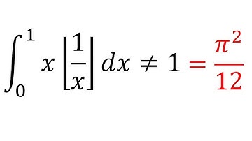This Integral Went Viral in USA | Integral xfloor(1/x)dx