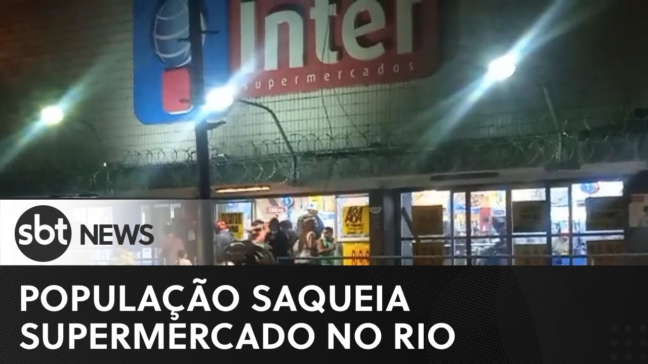 Supermercado é saqueado no Rio de Janeiro